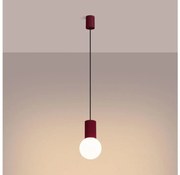 Sollux SL.1749 - Luster na lanku HALO 1xG9/8W/230V pr. 12 cm červená