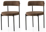 Súprava jedálenských stoličiek Gini Brown and Black, 2 ks