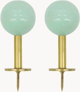 Ručne vyrobené kovové nástenné vešiaky Ball, 2 ks