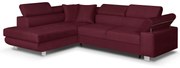Rohová sedacia súprava s funkciou spania FREDO ľavá Červená