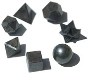 Posvätná geometria sada 7 tvarov Čierny Achát