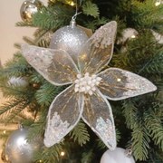 DECOLED Kvet, d. 20 cm, biely