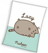 Coral fleece deka Lenivá mačička Pusheen - gramáž 240 g/m² - 130 x 170 cm