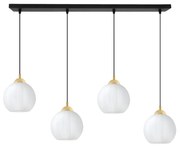 Závesné svietidlo Costa, 4x biele sklenené tienidlo, b/g