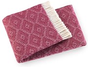 Pléd vo farbe lesného ovocia s podielom bavlny Euromant Aisha, 140 × 180 cm