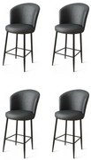 Súprava barových stoličiek Uras Anthracite, 4 ks, 4 ks