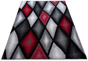Koberec Sumatra J373B Diamond čierny, sivý, červený