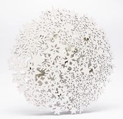 DECOLED Dřevěná dekorace vločky s LED světly, 26x29x3,2 cm