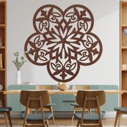 Drevená dekorácia na stenu v tvare mandaly tichý kvet I SENTOP PR0321