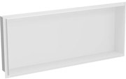 Mexen X-Wall-NR, polička na zapustenie pod obklad bez goliera 75 x 30 cm, biela, 1921753010
