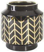 KERAMICKÁ VÁZA EMERA1 (01) (FI) 18X19 CM ČIERNA