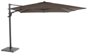 Horizon Premium slnečník 300x300 cm sivohnedý + záťaž a ochr. plachta