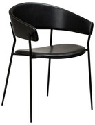 Matne čierne jedálenské kreslo s podrúčkami Crib – DAN-FORM Denmark