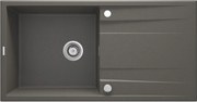 Deante Eridan, granitový drez na dosku 1000x520x203 mm Z/O, 3,5" + priestorovo úsporný sifón, 1-komorový, antracitová metalíza, ZQE_T713