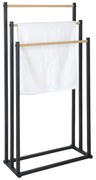 Stojan na uteráky s 3 tyčami RD50730, čierna