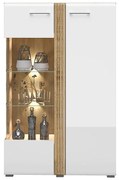 Vitrína Adagio 03L dub castello/biely lesk