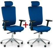 Kancelárska stolička NED F 1+1 ZADARMO, modrá