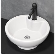 BATH DELUXE 06-045-11-11-00 - Umývadlo na dosku DRAMMEN, priemer 40,1 cm, keramika/biela