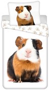 Biele bavlnené detské obliečky na jednolôžko 140x200 cm Guinea Pig – Jerry Fabrics