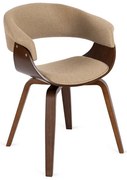Jedálenská stolička TACCO bežová orech - vintino.sk