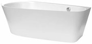 Voľne stojaca vaňa SAT Villa 165x84 cm liaty mramor ľavá SATVI1650L