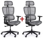 Kancelárska stolička NICO 1+1 ZADARMO, sivá