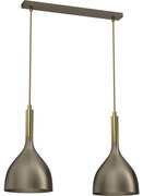 Luster na lanku NOAK 2xE27/15W/230V mosadz/zlatá