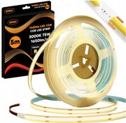 BERGE LED pásik COB Neon 12V - 528D - 15W/m - IP20 - 5m - 1650lm - teplá farba