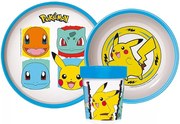 Sada plastového riadu Pokémoni s kelímkom a protišmykom - 3 diely