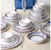 Jedálenská súprava 24 ks pestrofarebná/kamenina