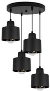 Závesné svietidlo Panta, 4x čierne kovové tienidlo, o