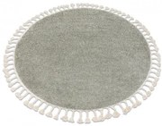 Koberec BERBER 9000 kruh zelený fredzle berber marokański shaggy