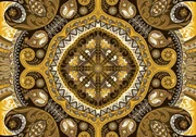 Fototapeta - Žltá mozaika (254x184 cm)