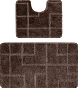Sada kúpeľňových koberčekov SUPREME LINES línie, hnedá