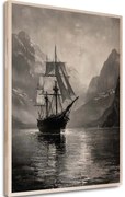 Obraz na dreve - Plavba tajomnými fjordmi