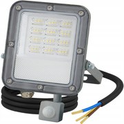 BERGE LED reflektor ODYN s pohybovým senzorom 30W - 2700lm - 4000K - IP66