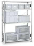 META Kovový regál CLIP, 230 kg, 2000 x 1300 x 300 mm, prídavný regál