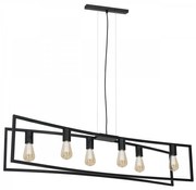 Luster na lanku TUNJA 6xE27/60W/230V čierna