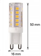 ECOLIGHT LED žiarovka - G9 - 3W - 350Lm - neutrálna farba