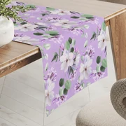 Biante Dekoračný behúň na stôl PML-044 Kvety magnólie na fialovom 20x120 cm