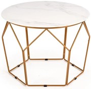 Konferenčný stolík Madison biely mramor/zlatá
