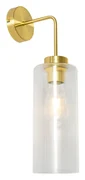 Art Deco nástenná lampa zlatá so sklom - Laura