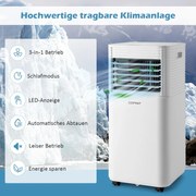 4 v 1 mobilná klimatizácia 9000 BTU Chladenie a vetranie a odvlhčovanie Klimatizácia s bielym vekom 16 ℃ - 32 ℃