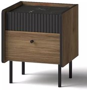 Nočný stolík Prestigo P12 Vojnový orech/San Seb/Čierny mat