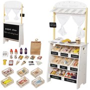 Drevený stánok a divadlo 2v1 kreatívna zábava pre deti ZA5267