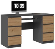 Písací stôl Kuba antracit/dub artisan