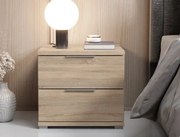 Nočný stolík s 2 zásuvkami Smilla, výška 43 cm, dub sonoma%
