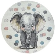 Koberec Frisee Sound Kids 1,2/1,2 kruh 40443 260 krémový