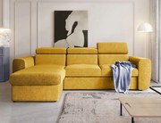 Krásny rozkladací rohový kus nábytku Napoli s úložným priestorom na posteľnú bielizeň.