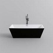 CUBE voľne stojaca vaňa, čierno-biela, 170x75x58 cm